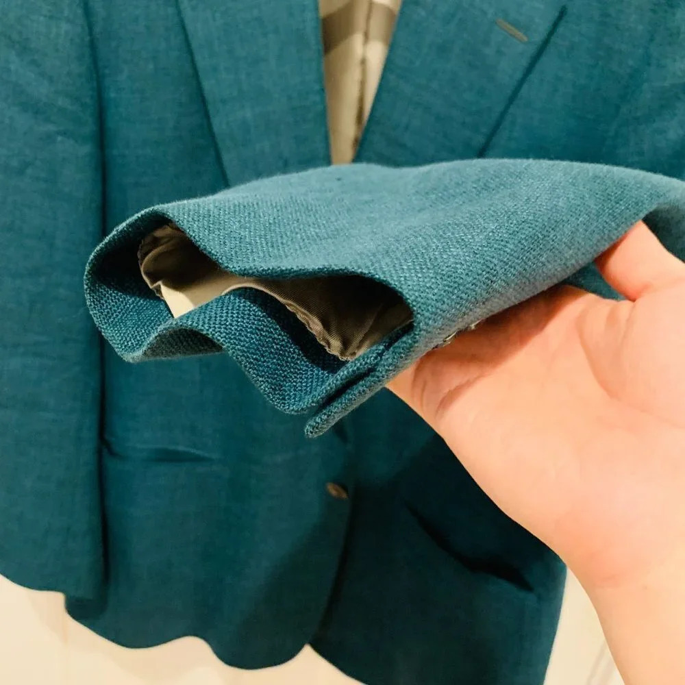 Paul Stuart Green Wool Suit Jacket Sport Coat Blazer Size 42 Short - Picture 5 of 16